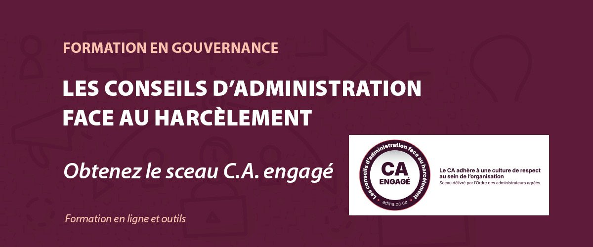 Sceau CA engagé délivré par l'OAAQ